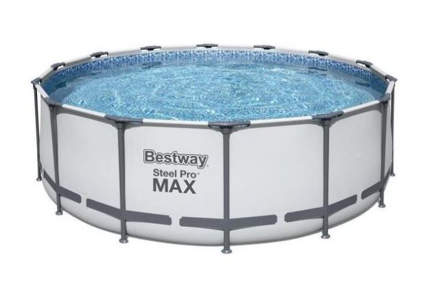 Каркасный бассейн Bestway 56950, размер 427 х 107 см в комплекте:(картриджный насос фильтр 2000 л/ч, лестница, тент). Объем - 13030 л 
