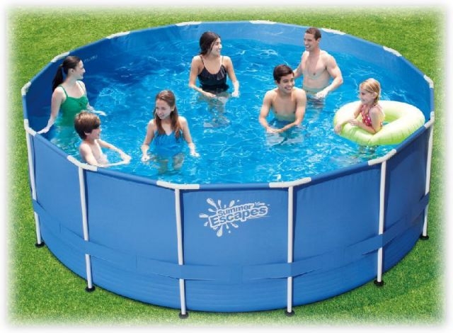 Каркасный бассейн Polygruop Summer Escapes Р20-1452-Z, размер  427 х 132 см в комплекте: (лестница, подложка, тент) 