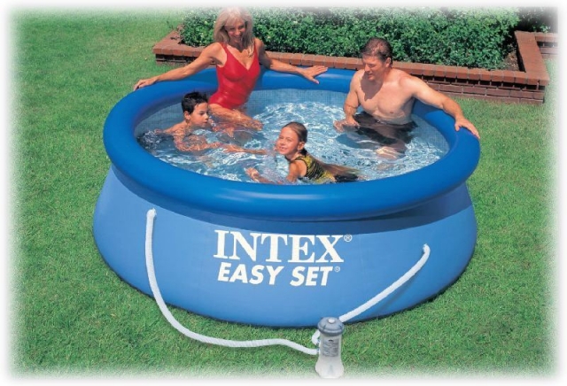 Надувной бассейн Intex 28112 Easy Set Pool, размер 244 х 76 см  насос-фильтр картриджный 1250 л/ч 