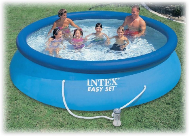 Надувной бассейн Intex 28132 (56422) Easy Set, размер 366 x 76 см в комплекте: (картриджный насос-фильтр 2006 л/ч) 