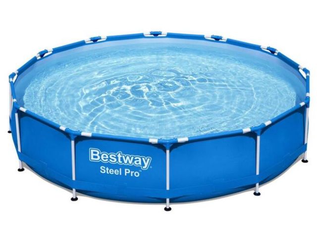 Каркасный бассейн Bestway 5614P, размер 366 х 122 см в комплекте: (картриджный насос фильтр для очистки воды 2000 л/ч, лестница) 