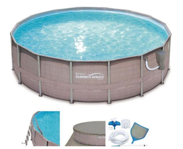 Каркасный бассейн Polygruop Summer Escapes P20 - 015525, размер 457 x 132 см в комплекте: (тент, подложка, скиммер, лестница, набор для очистки) 