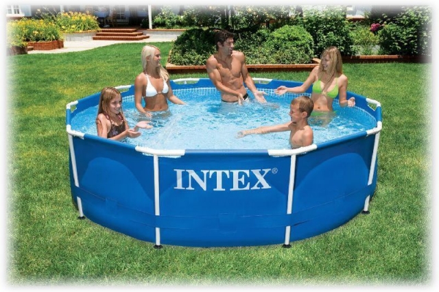Каркасный бассейн Intex 28200 Metal Frame Pool, размер 305 х 76 см 
