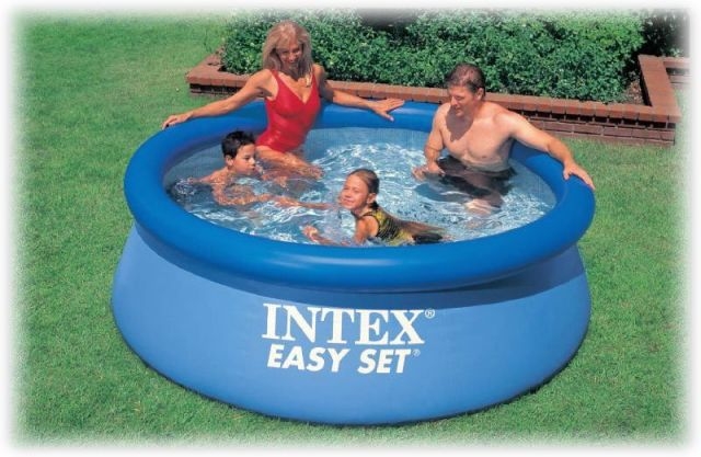Надувной бассейн Intex 28110-W2 Easy Set Pool, размер 244 х 76 см, в комплекте: (насос картриджный 1250 л/ч, тент, подложка) 