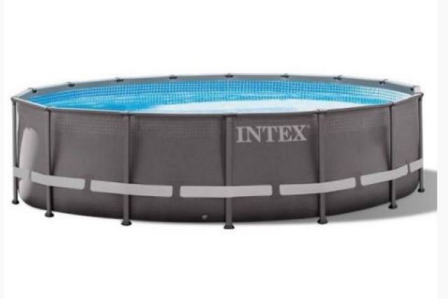 Каркасный бассейн Intex 26756, размер 610 х 132 см, в комплекте: (картриджный насос фильтр для очистки воды 5678 л/ч, лестница, тент, подложка, ремонтный комплект, сливной клапан). Объем: 32695 л. 