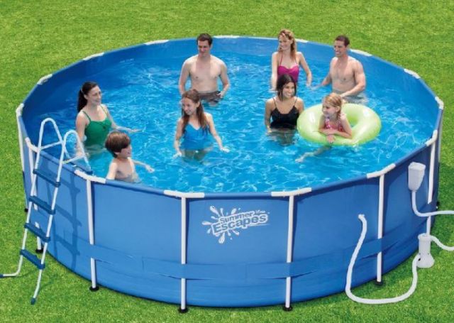 Каркасный бассейн Polygruop Summer Escapes Р20-1042-Z, размер 305 х 107 см в комплекте: (лестница, тент, подложка) 