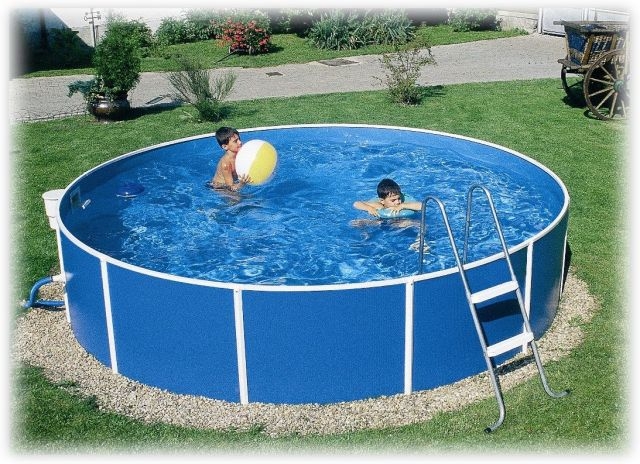 Каркасный бассейн морозоустойчивый AZURO 301 круглый, размер 460 х 90 см, в комплекте картриджный насос фильтр. Объем 15 м3 