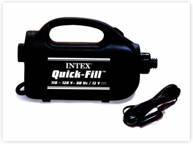 Насос Электрический Intex 68609, универсальный 220/12 V Quick Fill для надувных бассейнов 