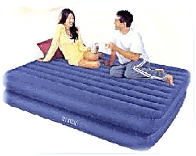 Надувная кровать двуспальная Intex 66710, размер 152 х 203 х 48 см встроенный насос 