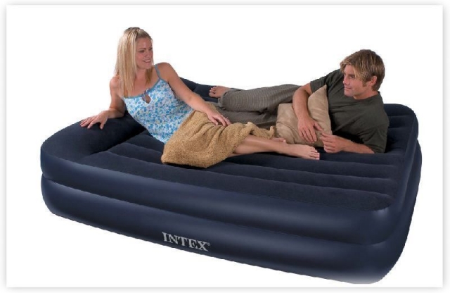 Надувная кровать двуспальная Intex 66720, размер 152 х 203 х 47 см без насоса 