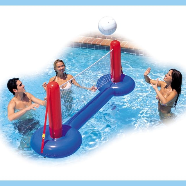 Надувной набор Intex 58502 для водного волейбола с сеткой , размер 241 х 61 х 81 см 