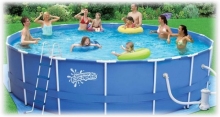Каркасный бассейн Polygruop Summer Escapes Р20-1352-Z, размер 396 х 132 см в комплекте: (лестница, подложка, тент) 