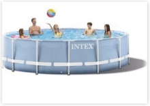 Каркасный бассейн Intex 26702, размер 305 х 76 см в комплекте: (картриджный насос-фильтр для очистки воды 1250 л/ч ) 