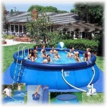 Надувной бассейн Intex 56905 Easy Set Pool, размер 549 х 122 см  в комплекте: (картриджный насос фильтр 5678 л/ч, лестница, тент, подложка, набор для чистки, скиммер 