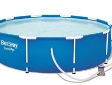 Каркасный бассейн Bestway 56679 размер 305 х 76 см в комплекте: (картриджный насос фильтр для очистки воды 1250 л/ч, ремонтный комплект,сливной клапан). 