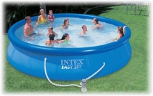 Надувной бассейн Intex 28158 Easy Set Pool, размер 457 х 84 см в комплекте: (картриджный насос производительностью 2006 л/ч.) 