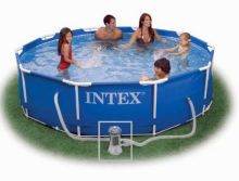Каркасный бассейн Intex 28212, размер 366 x 76 см в комплекте: (картриджный насос фильтр для очистки воды 2006 л/ч) 
