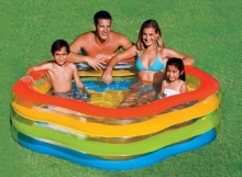 Надувной бассейн Intex 56495 Summer Colors Pool, размер 185 х 180 х 53 см 