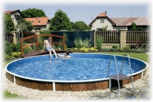 Каркасный бассейн морозоустойчивый AZURO 403DLP круглый, размер 550 х 125 см в комплекте песочный фильтр насос, лестница. Объем-28 м3 