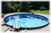 Каркасный бассейн морозоустойчивый AZURO 401DL круглый, размер 460 х 110 см, в комплекте насос картриджный, скиммер. Объем-18 м3 