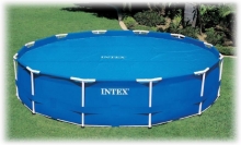 Тент чехол покрывало плавающее Intex 29022 с обогревающим эффектом для круглого бассейна, диаметр 366 см