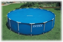 Тент чехол покрывало плавающее Intex 29023 с обогревающим эффектом для круглого бассейна, диаметр 457 см