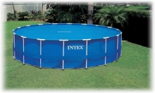 Тент чехол покрывало плавающее Intex 29025 с обогревающим эффектом для круглого бассейна, диаметр 549 см