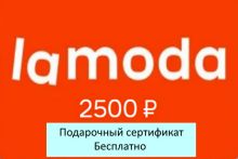 Подарочный сертификат магазина ЛАМОДА (цена 2500 р) со скидкой при покупке бассейна, кровати и др. товаров 
