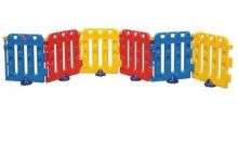 Разноцветный детский игровой заборчик Vasia F-718 FAMILY, размер 4,50 х 0,20 х 0,60 см 
