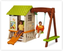 Детский игровой домик - комплекс Smoby (Смоби) 310463 с горкой и качелями 