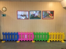 Разноцветный детский игровой заборчик Lerado LAH-600, размер 106 х 106 х 64 см 