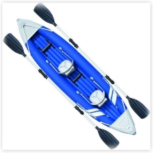 Надувная двухместная байдарка Bestway 65061 Bolt X2 Kayak, размер 385 х 93 см, с вёслами и насосом 